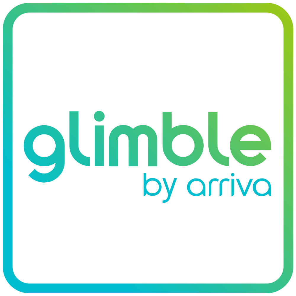 Download de Glimble app, makkelijk voor reizen met ov, deelauto en deelfiets.