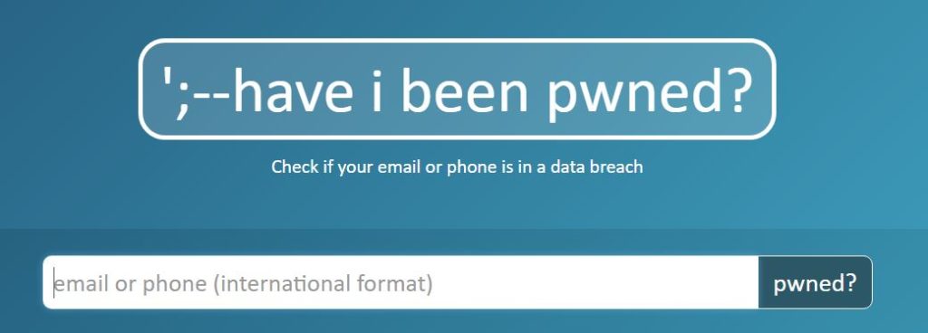 have i been pwnd - checken of je mailadres is buit gemaakt.